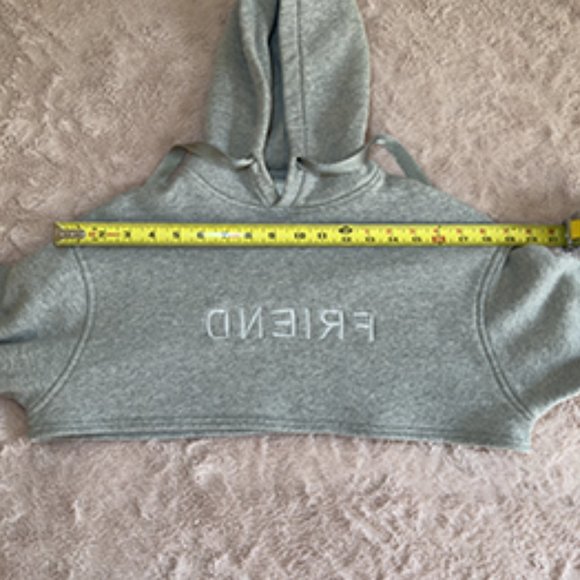 Grey Cropped sweatshirt KROST ZIP Limited Edition SUPPORT YOUR FRIENDS HOODIE - Picture 9 of 16